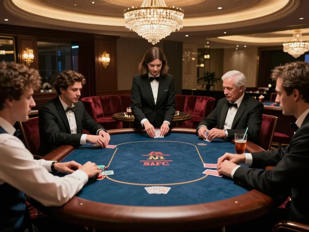 Experience high-stakes poker action with vb88 in a luxurious casino setting.