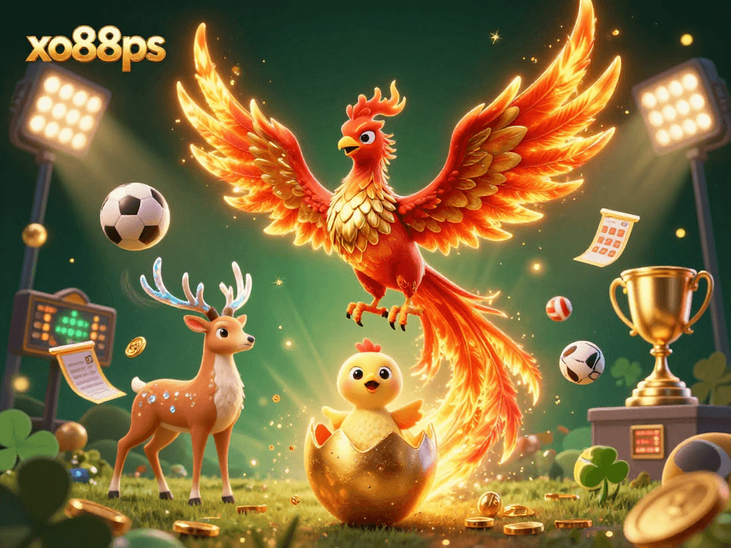 Experience thrilling gameplay at xo88ps with dazzling phoenixes and vibrant casino elements.
