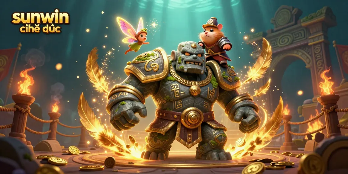 Engage with sunwin chính thức for thrilling casino action featuring animated golem and magical fairy.