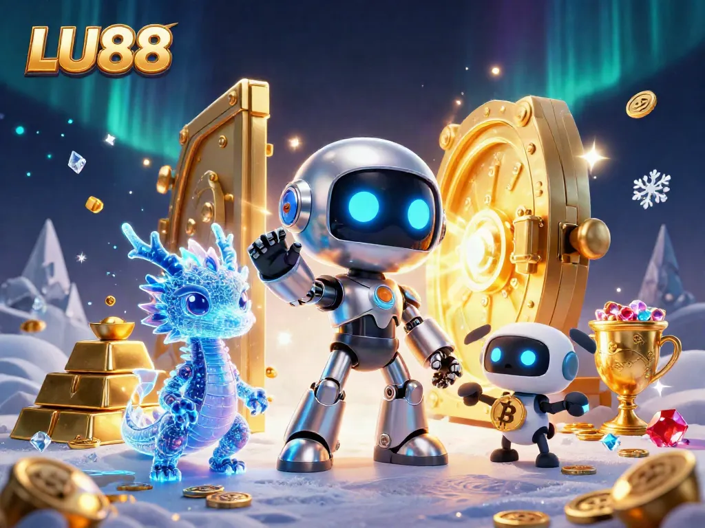 Experience LU88's thrilling online gaming atmosphere with vibrant characters and dazzling treasures.