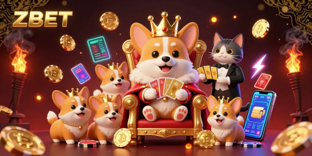 ZBET welcomes players to a vibrant casino scene featuring royal corgis and crypto rewards, creating excitement in gaming.