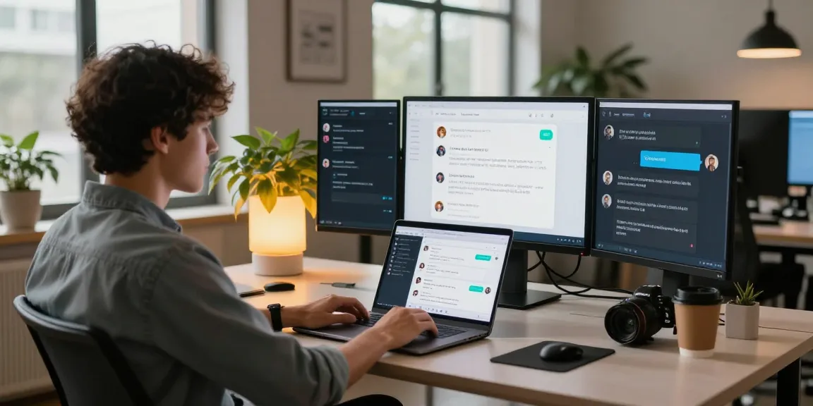 Interactive chat with CrushOn IA in a modern workspace.