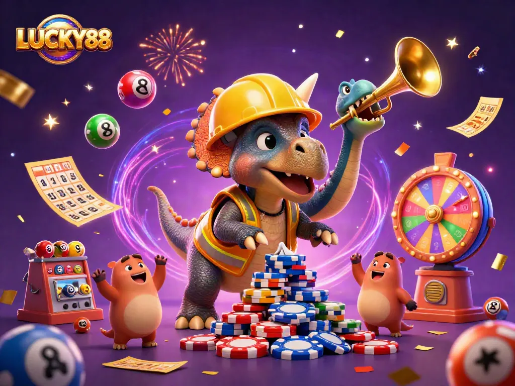 Experience the excitement of the LUCKY88 slots with vibrant 3D characters building thrill