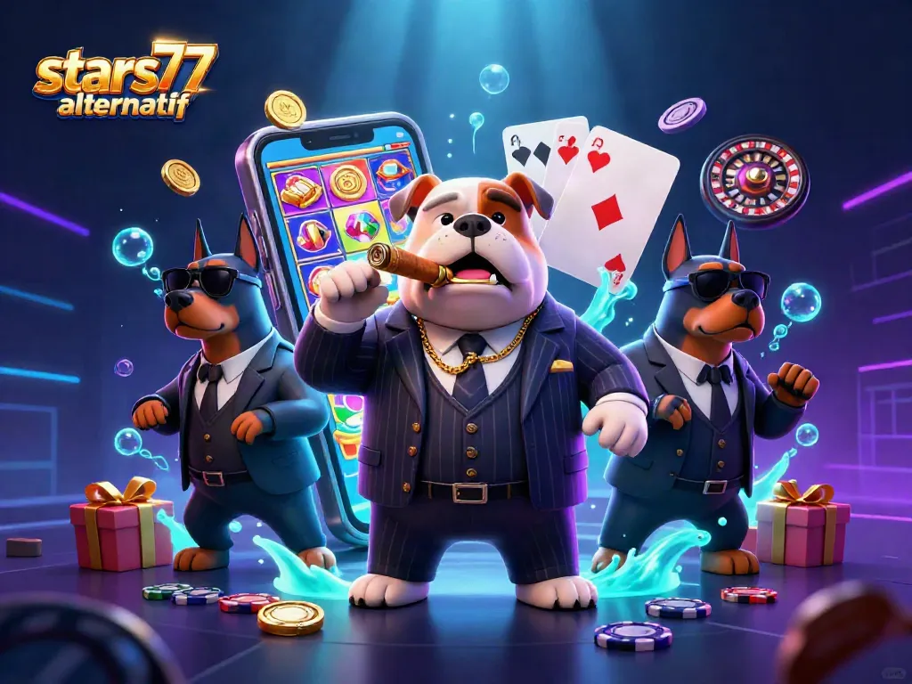 Permainan menarik di stars77 alternatif dengan bos mafia dan permainan slot yang berkilauan.