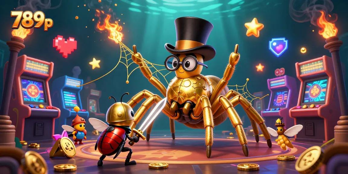 Engage with 789p's thrilling gaming adventure featuring a brave beetle and golden elements.
