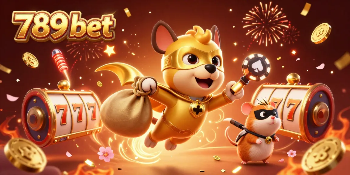 Engage in thrilling gaming with 789 bet as a superhero dog and his hamster buddy explore the casino world.