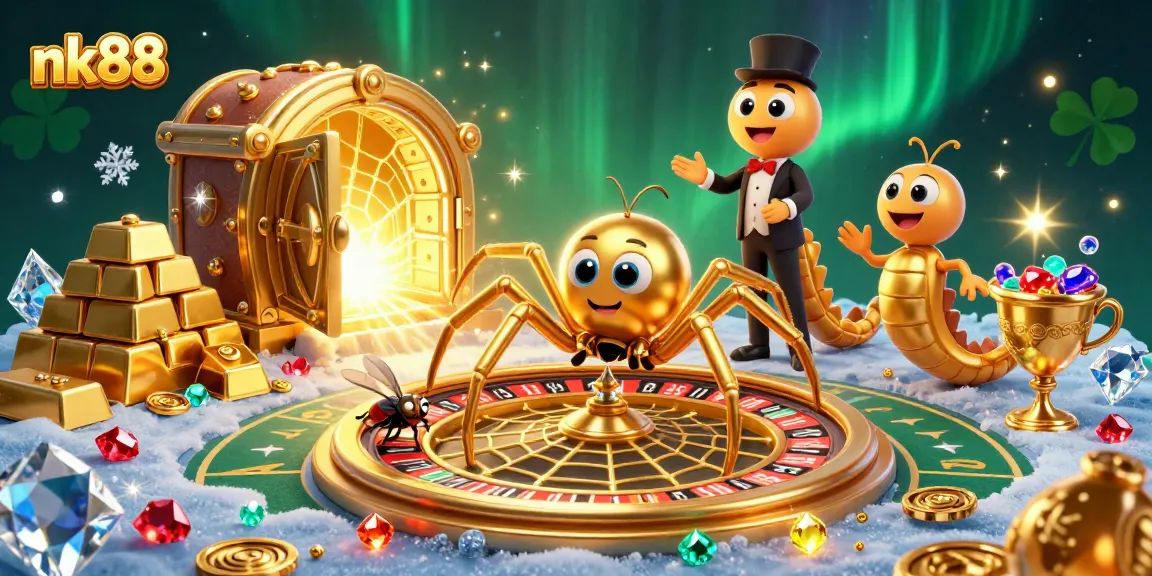 nk88's enticing world of online gaming showcases a thrilling roulette experience with dynamic golden elements.